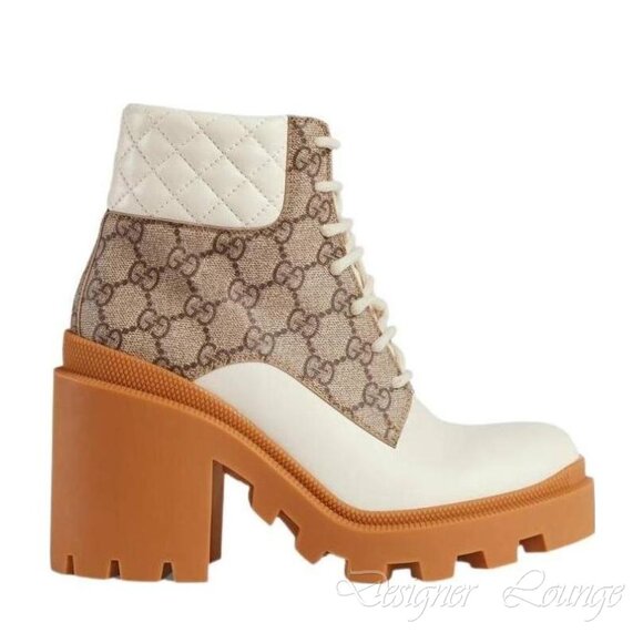 NEW GUCCI Apollo GG Supreme Canvas Leather Platform Ankle Bootie EU 41.5/US 11.5 - Picture 10 of 15
